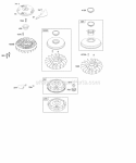 Flywheel Diagram and Parts List for 215702-0110-B1  Briggs and Stratton Engine